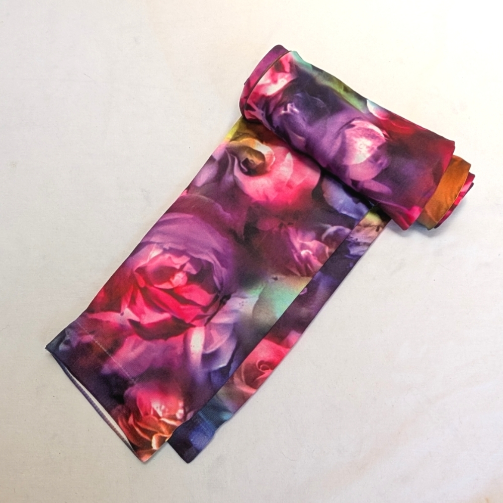 Neon Roses Leggings Tights Size L